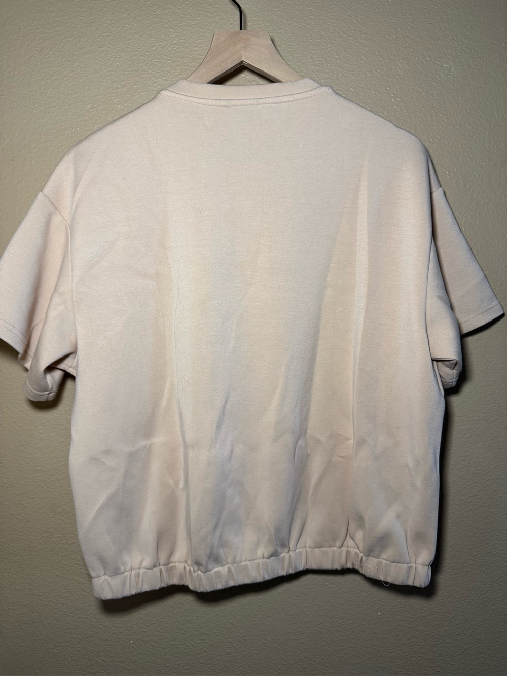 Massimo Dutti Short Sleeve Top Elastic Crop Hem Women’s size small - Picture 2 of 9